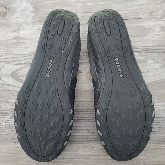 SKECHERS Gray Relaxed FIT Memory Foam Suede Slip On Shoes Women’s 11 - Picture 8 of 9